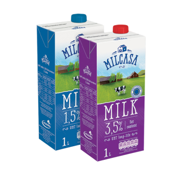 „მილკასა“ რძე ულტრაპასტერიზებული 1.5% ; 3.5%  1 ლ 

