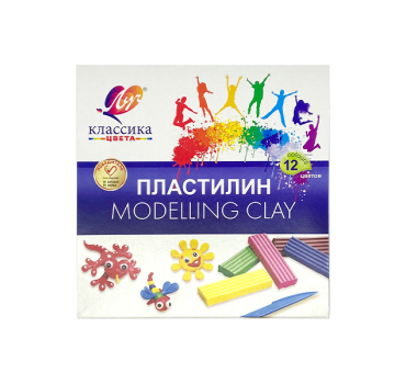 პლასტელინი 12 ფ.
