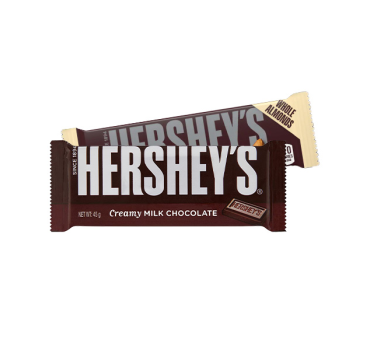 „Hersheys“ ორცხობილა თეთრი შოკოლადით „Reeses“/რძიანი/ნუშის შიგთავსით 43 გ 
