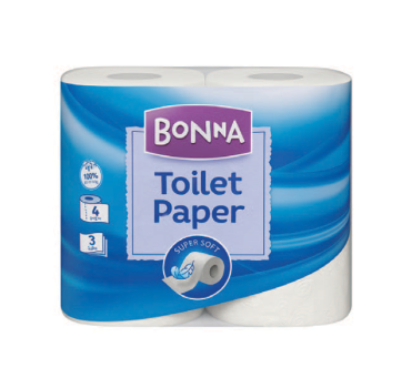 „ბონნა“ საპირფარეშოს ქაღალდი 4 ც. 
