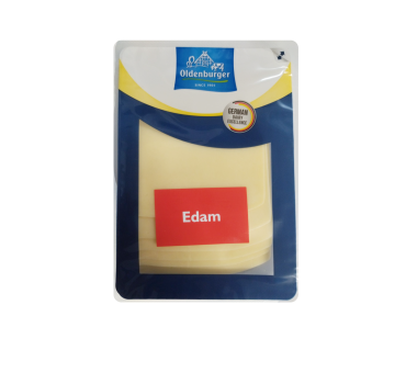 „ოლდენბურგერი“  ყველი „გაუდა“/„ედამი“/„ემენტალერი“, დაჭრილი 150 გ 
