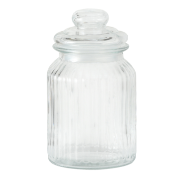 ქილა საკანფეტე, მინის თავსახურით 650 მლ
