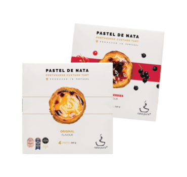 „ნატა პურა“ ტარტი შოკოლადით/კარამელით/კენკრით 4 ც. 
