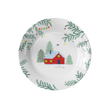 თეფში საახალწლო ზამთრის ზღაპარი 26სმ
