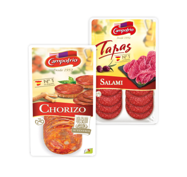 „კამპოფრიო“ ნედ/შებ. ძეხვი „სალიამი“/„სალჩიჩონი“/„ჩორიზო“ 80 გ 
