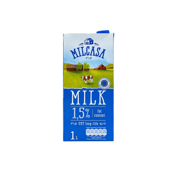 „მილკასა“ რძე ულტრაპასტერიზებული 1.5%  1 ლ 
