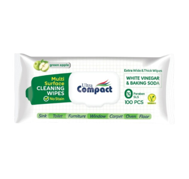 „კომპაქტი“ სველი ხელსახოცი 100 ც.
